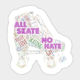 All Skate LGBTQ Skating for Lighter Backgrounds Sticker